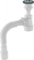 Сифон 1 1/2*40 с гофрой 40*40/50 Aquant S0115 белый 1/35 Сифон 1 1/2*40 с гофрой 40*40/50 Aquant S0115 белый 1/35