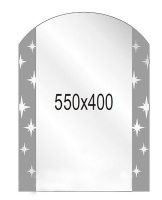Зеркало 400*550 шв Н-311 б/п  пескоструйная графика