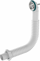 Перелив д/мойки гибкий круглый без выпуска Aquant NV321 1/45