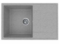 Мойка Модель GR 735-003 (светло-серый) матовая без отверстия под смеситель SOFT-TOUCH 735*475*175 с сифоном GOTA ROCIO