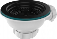 Выпуск 3 1/2 с чёрной мет.реш. с отводом под перелив Aquant NV280 1/40 Выпуск 3 1/2 с чёрной мет.реш. с отводом под перелив Aquant NV280 1/40