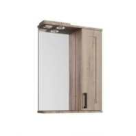 Шкаф зеркальный Мокко 600 прав (1 дверь) С крафт табачный/дуб санремо GOLDEN FOX
