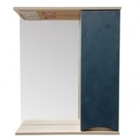 Шкаф зеркальный Женева 750 прав 2С Дуб сонома/Графит бетон GOLDEN FOX