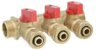 Коллектор резьбовой 3/4*16-3 с 3 кранами PF mv266.3