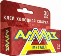 Клей холодная сварка металлический 20гр. "Алмаз" 1/48 Клей холодная сварка металлический 20гр. "Алмаз" 1/48