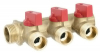 Коллектор резьбовой 3/4*3/4-1/2 с 3 кранами PF mv264.3