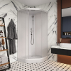 Душ.каб.90*90*215 низкий поддон, мат. стекло P911 F PARLY (4 части)