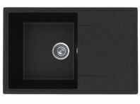 Мойка Модель GR 735-004 (черный оникс) матовая без отверстия под смеситель SOFT-TOUCH 735*475*175 с сифоном GOTA ROCIO