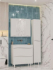 Шкаф зеркальный Вода/AQUA бел. 800 (2 двери) С GOLDEN FOX