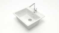 Мойка Джекки Z9G31 (белый) глянец 570х505х200 с сифоном GOTA ROCIO
