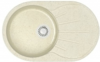 Мойка Модель 110/Q2 (беж.) матовая 730x450x210 с сифоном GOTA ROCIO
